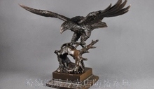 12" China bronze marble carved finely king of birds eagle Sculpture Statue 2024 - buy cheap