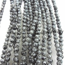 4mm Snowflake Obsidian Beads Fit Bracelet, Necklace DIY Jewelry Loose Beads Wholesale 5 Strands/lot 2024 - buy cheap