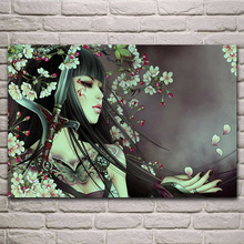 Beautiful sword girl with cool weapon flowers posters on the wall picture home living room decoration for bedroom DM224 2024 - buy cheap