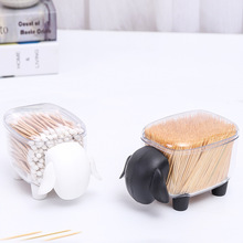 Creative Cotton Swab Box Sheep Elephant Shaped Catoon Boxs Toothpick Storage Case Organizer Home Office Storage Box 2024 - buy cheap