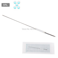 100pcs/pack 5RL Sterilized Disposable Permanent Makeup Needles Tattoo Needles for Eyebrow Tattoo Makeup Kits 0.35X50MM 2024 - buy cheap