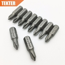 TEKTER 10 Pieces Chrome Vanadium Cr-v Steel #1 Pillips Screwdriver Bits 25mm Hex Shank Torque PH1 Screwdriver Tool Set Chave 2024 - buy cheap