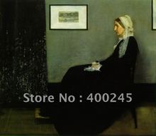 Retrato al óleo sobre lienzo de la madre de Whistler, pintura al óleo de James McNeill Whistler 100%, pinturas famosas hechas a mano de alta calidad 2024 - compra barato