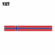 Yjzt 14.3 cm * 1.5 cm acessórios noruega bandeira windows carro adesivo corrida reflexivo decalque 6-0563 2024 - compre barato