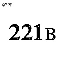 QYPF 13CM*4.5CM Fashion Number 221B Black/Silver Vinyl Car-styling Car Sticker Accessories Decals C15-0572 2024 - buy cheap