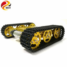 RC Metal Robot Tank Chassis mini T100 Crawler Caterpiller Tracked Vehicle with Plastic Track 2 Motors for Arduino DIY 2024 - buy cheap