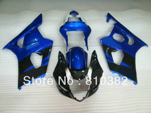 Kit de carenagem com moldes de injeção para gsxr1000, 03, 04, gsxr 1000, drive k3, 2003, azul e preto brilhante, conjunto de carenagens sd26 2024 - compre barato