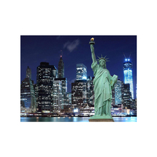 Diamante bordado Estatua de la libertad DIY 5D diamante pintura cuadrado completo/redondo mosaico Nueva York vista nocturna punto de cruz FG1161 2024 - compra barato