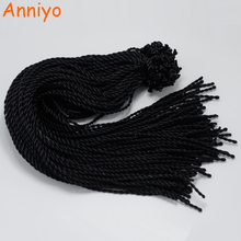 Anniyo-Cadena de cuerda negra para joyería, accesorios de cuerda Etíope (sin gancho de Metal) #850P50, 49cm, 50 Uds., venta al por mayor 2024 - compra barato