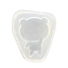 Pingente bonito de urso de panda de desenhos animados, molde de molde de silicone de fundição, fazer joias 2024 - compre barato