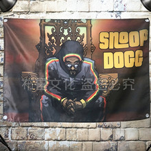 "snoopdogg" Large Reggae Rock Flag Banners Four-Hole Wall Hanging Painting Bedroom Studio Party Music Festival Background Decor 2024 - buy cheap