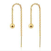 LUKENI Trendy Female 925 Silver Long Earrings For Girl Birthday Accessories Top Quality Gold Tassel Drop Earrings Women Jewelry 2024 - buy cheap