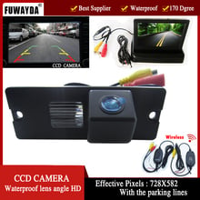 Fuwayda-câmera de estacionamento com visão traseira e tela de lcd dobrável, sem fio, chip ccd colorido, para mitsubishi pajero v3 v6 v8 zinger 4.3 2024 - compre barato