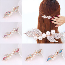 Bling Crystal Pearl Hairpins Headwear for Women Girls Rhinestone Hair Clips Pins Barrette Hairband Styling Tools Accessories D35 2024 - buy cheap