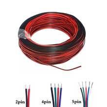 Светодиодная лента, двухконтактный 4-контактный 5-контактный провод, светодиодный кабель, соединительный провод для SMD 5050 3528 RGBW RGB одноцветная Светодиодная лента 2024 - купить недорого