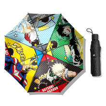 My Hero Midoriya Izuku дождевой зонтик Deku косплей реквизит черное покрытие небольшой складной зонт подарки на день рождения для детей девочек и мальчиков 2024 - купить недорого