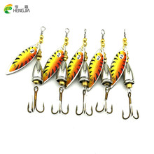 5PC 7.8CM 10G Spinner bait spoon Fishing Lures Isca Artificial Hard Fishing Tackle Metal Sequins Fishing hooks HENGJIA 2024 - buy cheap