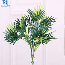 NuoNuoWell 2pcs-pack 40cm Height Artificial Plant Leaves Palm Bunch DIY Green Grass Plastic Flowers Lifelike Home Decor 2024 - buy cheap