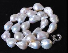 LARGE 14-18MM WHITE BAROQUE CULTURED PEARL NECKLACE 18"AAA 2024 - buy cheap