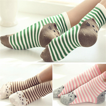 Hot 3D Animals Striped Cartoon Women Cat  Cute Sock art Socks Women Lady Girl Summer Footprints Cotton Socks 2024 - buy cheap