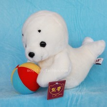 Обнимаемая красочная плюшевая игрушка-тюлень, около 25 см, белая печать, кукла, подарок на день рождения b4870 2024 - купить недорого