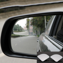 2 шт., Автомобильное зеркало заднего вида, Автомобильное зеркало заднего вида с широким углом обзора, вспомогательное зеркало без рамки, 360 градусов, регулируемое зеркало для слепых зон 2024 - купить недорого