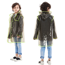 Fashion cute good quality kids EVA Transparent Raincoat Hooded boy girl Rain jacket outdoor rainwear 2024 - buy cheap