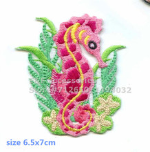 New arrival 10 pcs Marine Fish Sea Horse Embroidered patches iron on cartoon Motif Applique XP embroidery accessory 151109 2024 - buy cheap