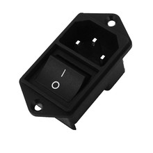 1PC  IEC320 C14 AC Power Cord Inlet Socket Receptacle With Rocker Switch 250V 15A 2024 - buy cheap