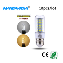 HMDVIDA 10pcs/set LED Bulb E27 220V LED Lamp E14 SMD 5730 Corn Bulb 24 36 48 56 72LEDs 2024 - buy cheap