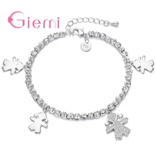 Pulseras colgantes con forma de figura de chica, diferentes diseños, joyería de plata de ley 925 a la moda para mujer, regalo femenino 2024 - compra barato