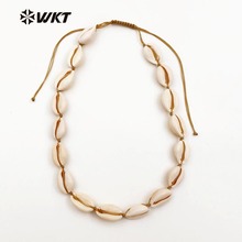 WT-JN024 Vintage Design Bohemia Style Necklaces Natural Cowrie Shell In High Quality Rope Can Adjust Women Necklaces 2024 - buy cheap