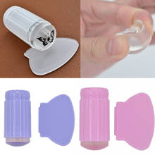 Wholesale Clear Jelly Sticky Stamper, Nail Art Stamper Clear Silicone Marshmallow Nail Stamper & Scraper Stamp Tool 2024 - buy cheap