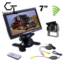 Cámara de visión trasera para camión teledirigido de 12V-24V, Kit de cámara de respaldo con visión nocturna inalámbrica, de 7 pulgadas TFT Monitor LCD, resistente al agua, alta solución, 420 TVL 2024 - compra barato