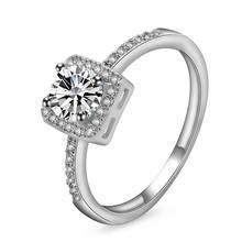 Женское кольцо на палец, Серебряное квадратное кольцо с фианитом 2024 - купить недорого