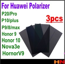 3pcs Polarizer Polarize Light Film polarizering film for Huawei P20 Pro P10 P9 P8 Max Honor V10 10 9 nova 3E plus repair parts 2024 - buy cheap