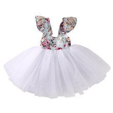 Летнее платье с цветочным принтом для маленьких девочек, вечерние платья подружки невесты без рукавов, сарафан 2024 - купить недорого