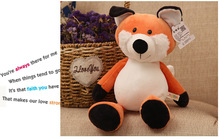 Pequeno brinquedo de pelúcia fofo boneco de pelúcia de raposa laranja almofada de pelúcia presente boneco de presente cerca de 25cm 2024 - compre barato