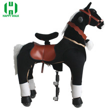 M Size Black Ride on Horse Plush Toy for Kids Mechanical Animal Ride Cavalos Brinquedos Horse Walking Scooter Children's Gift 2024 - buy cheap