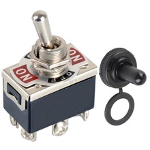 1 pc DPDT Mini  Waterproof Switch Cap 6-Pin On-Off Miniature Toggle Switches 15A 250V Dropship Tool 2024 - buy cheap