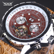 Original JARAGAR Watch Automatic Mechanical Watches Leather Tourbillon Flywheel Men wristwatch relogio masculino With Watch Box 2024 - buy cheap