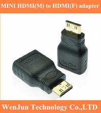 Бесплатная доставка HDMI к MINI HDMI адаптер мини HDMI (M) к HDMI (F) адаптер MINI HDMI2HDMI 2024 - купить недорого