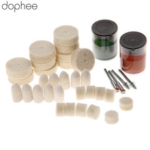 dophee 36Pcs Dremel Accessories Polishing Pad Soft Felt Buffing Burr Polishing Wheels Brushes Kits for Metal Rotary Tools New 2024 - buy cheap