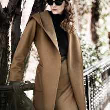 Winter Women Wool Coat Long Sleeve Two Sides Wear Belted Loose Warm Woolen Jacket Hooded Outerwear GDD99 2024 - buy cheap