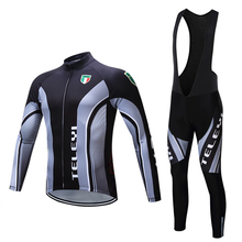 2021 Long Sleeve Cycling Set Men BIB Gel Pants Male Bike Clothing Kit Wear Bicycle Clothes Suit Sport Jersey MTB Skinsuit Dress 2024 - buy cheap
