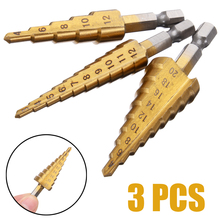 3Pcs 4-20mm 4-12mm 3-12mm Pagoda Drill Bits HSS Cone Step Drill Bits Hole Drill Power Tool Accessories 2024 - buy cheap