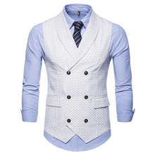 2018 Brand Suit Vest Men Jacket Sleeveless Beige Gray Brown Vintage Tweed Vest Fashion Spring Autumn Plus Size Waistcoat 2024 - buy cheap