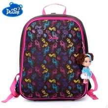 Delune Cute Children Cartoon 3D Flower Floral Pattern Girls Boys School Bags Waterproof Foldable Orthopedic Backpack with Doll 2024 - buy cheap