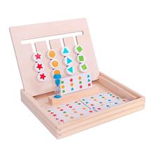 Brinquedos educativos montessori, jogo de madeira com quatro cores, ideal para treinamento infantil pré-escolar 2024 - compre barato