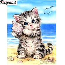 Pintura completa de desenho animado/broca redonda 5d faça você mesmo pintura de diamante "gato desenho animado" bordado ponto de cruz 3d decoração de casa a10698 2024 - compre barato